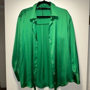 Zara satin button up